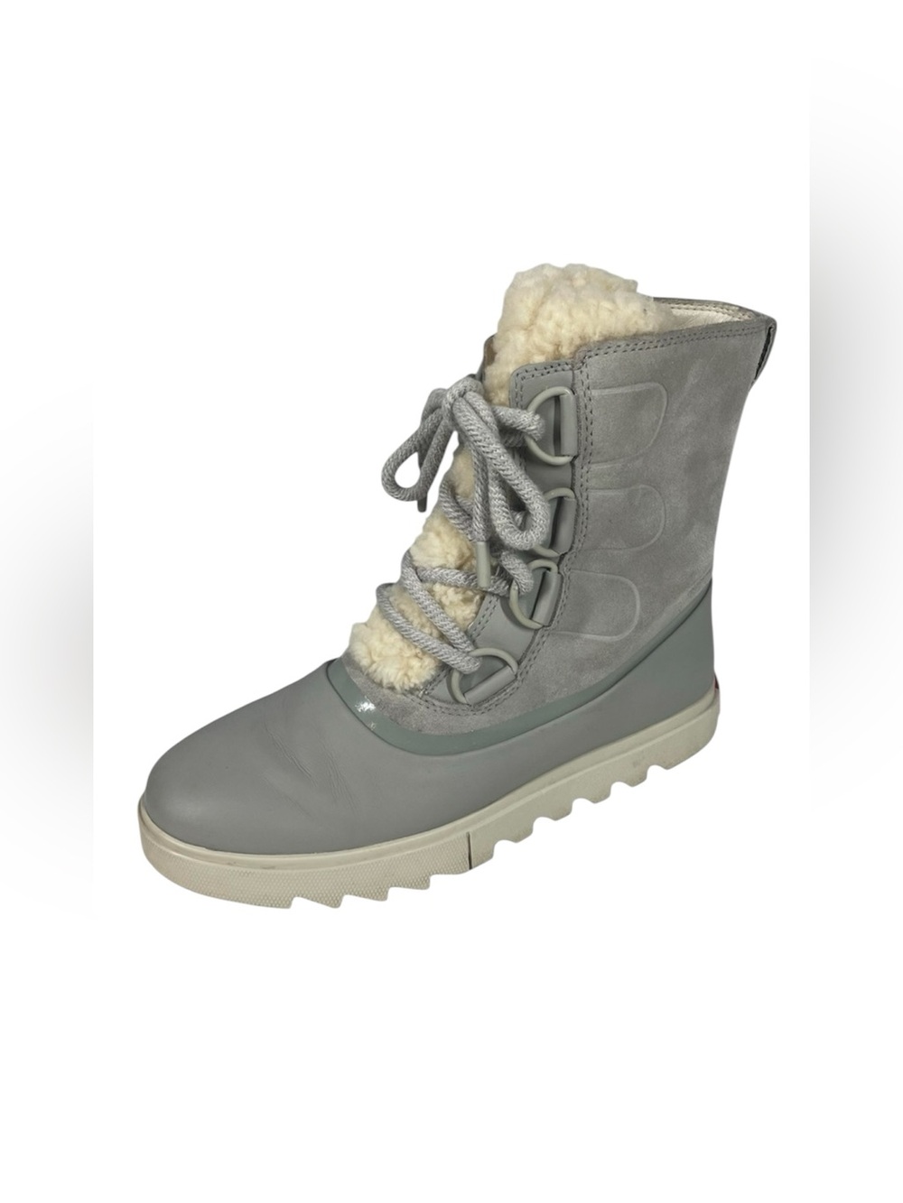 Sorel Joan Of Arctic Next Lite Waterproof Wedge Snow Boots Size 8 39 Light Grey